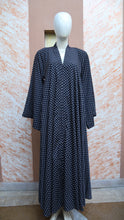 Black Dotted Printed Abaya