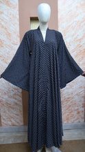 Black Dotted Printed Abaya