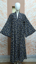 Yellow and White Flower Printed Abaya for Girls