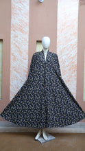 Yellow and White Flower Printed Abaya for Girls