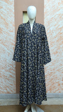 Yellow and White Flower Printed Abaya for Girls