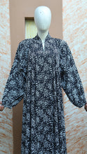 Black and Flower Printed Abaya for Girls