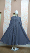 Black and White Lining Abaya for Girls