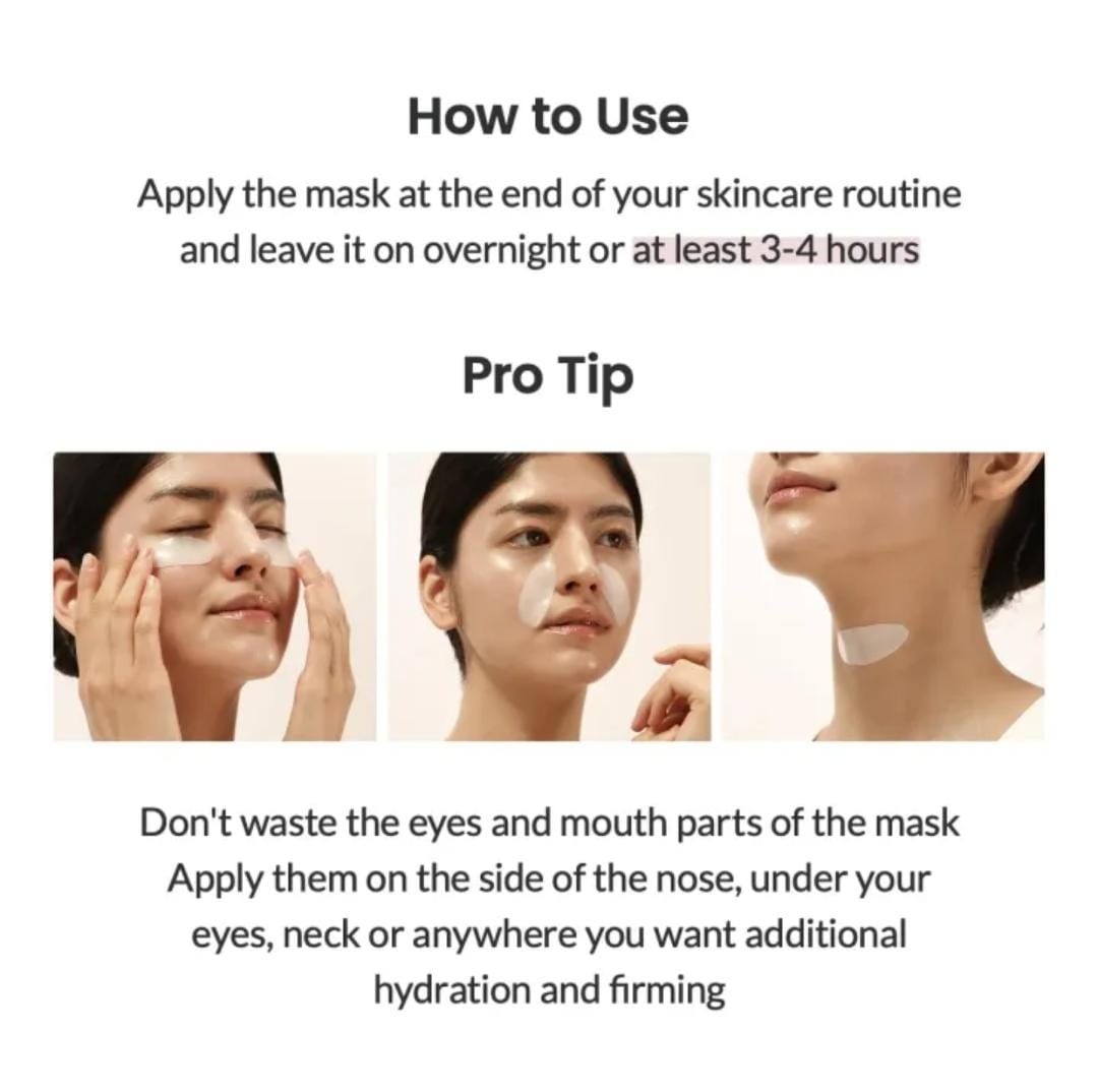 Bio Collagen Real Deep Mask Hydrating Overnight Hydrogel Mask Pore Minimizing Elasticity Improvement