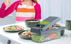16 in 1 Vegetable Chopper Multifunctional Cutter & Shredder Fruit & Potato Grater with Basket  Carrot Grinder for Kitchen