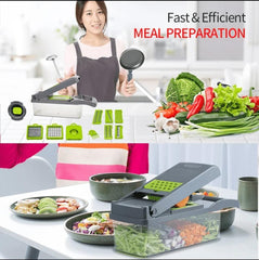 16 in 1 Vegetable Chopper Multifunctional Cutter & Shredder Fruit & Potato Grater with Basket  Carrot Grinder for Kitchen